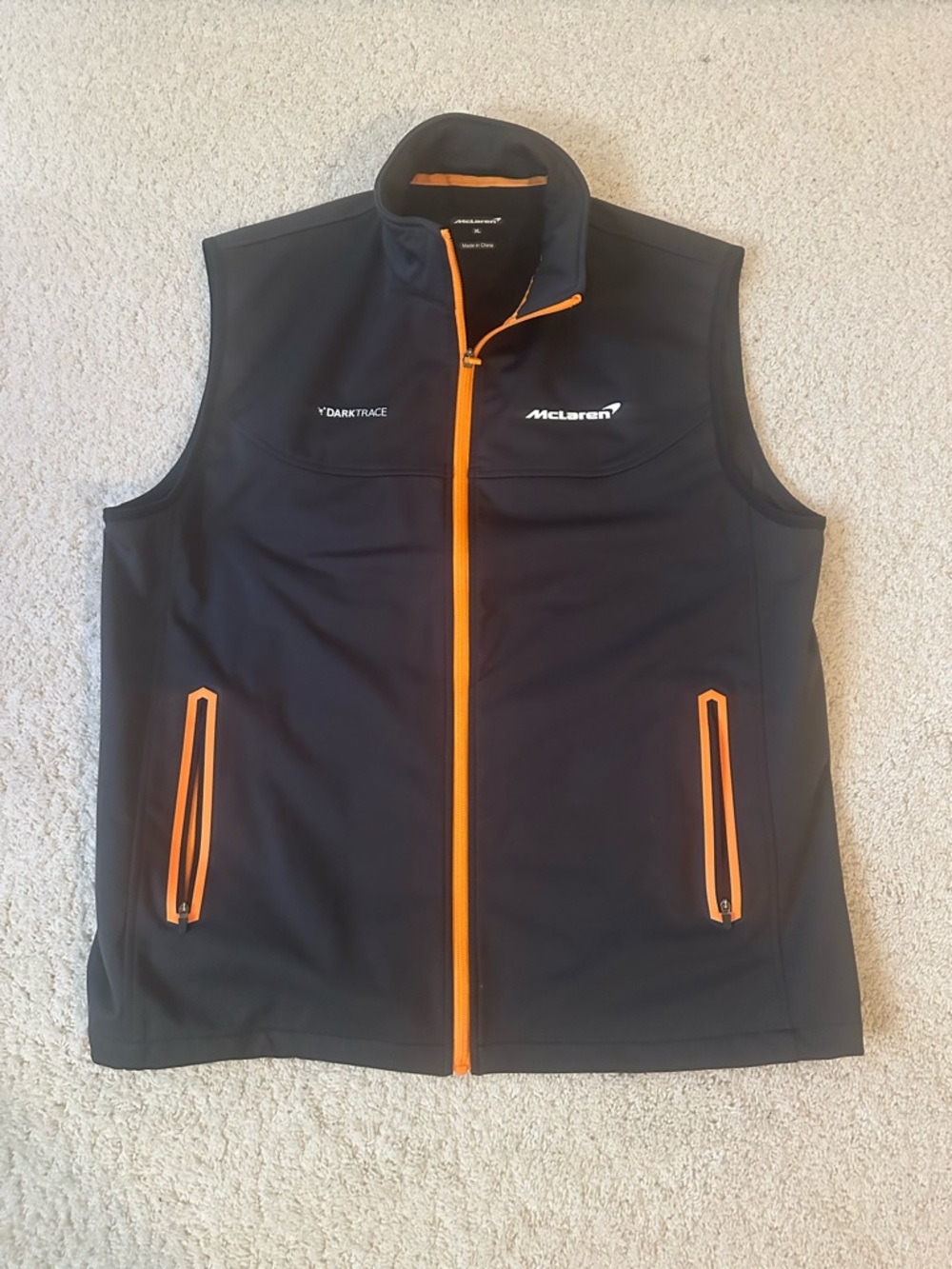 Men’s McClaren F1 Team Hybrid Vest Dark Gray Size XL Like New Lando Norris